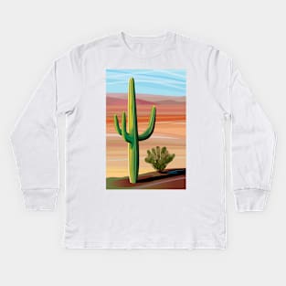 Saguaro Cactus in Sonora Desert Kids Long Sleeve T-Shirt